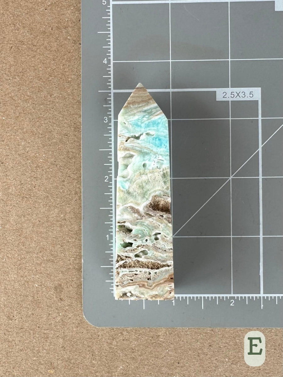 Option E, showing scale of three and a quarter inches on a measuring mat