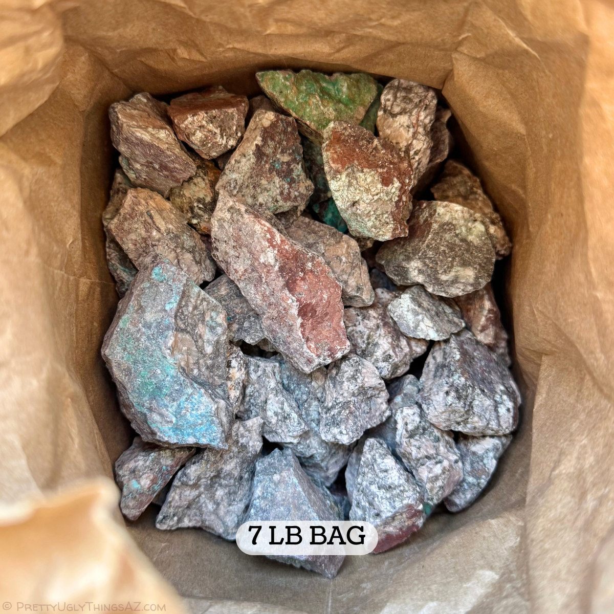 Kino Blue decorative rock (7lb bag of chunky gravel)
