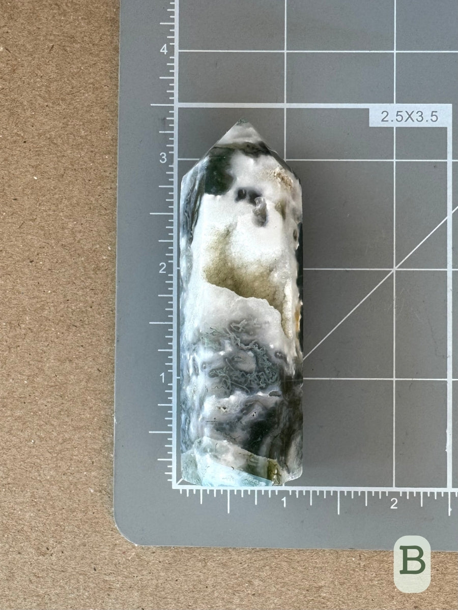 Option B, showing scale of three inches on a measuring mat