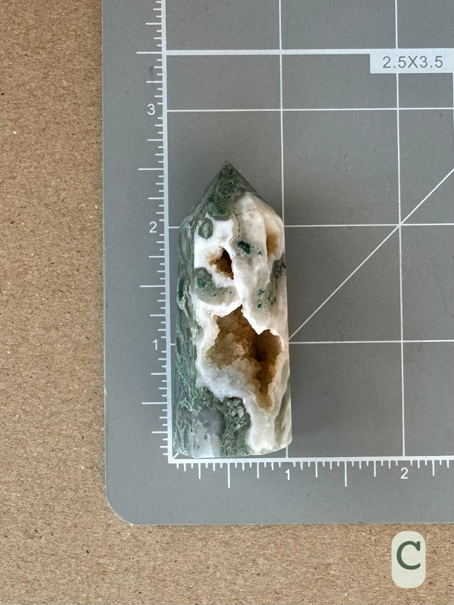 Option C, showing scale of two and a quarter inches on a measuring mat