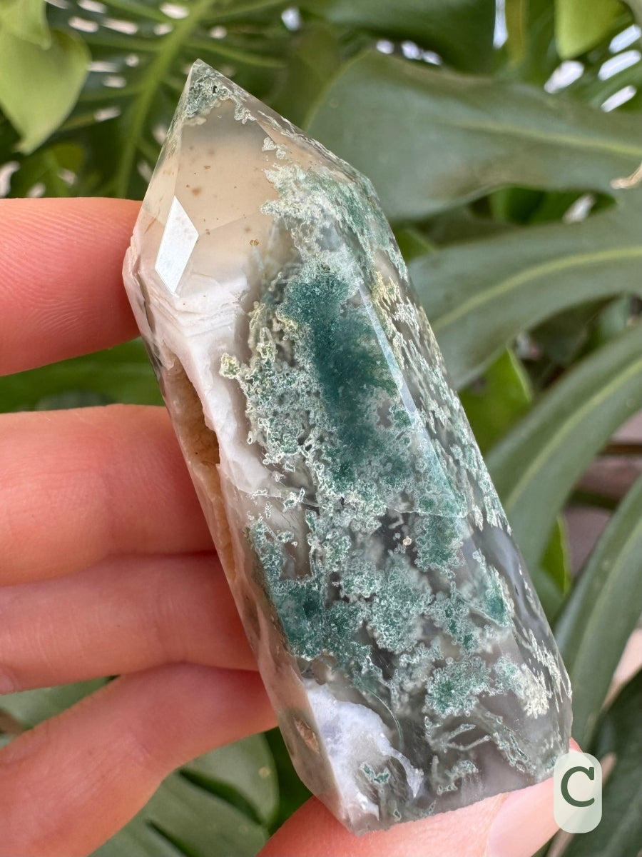 Moss agate tower
