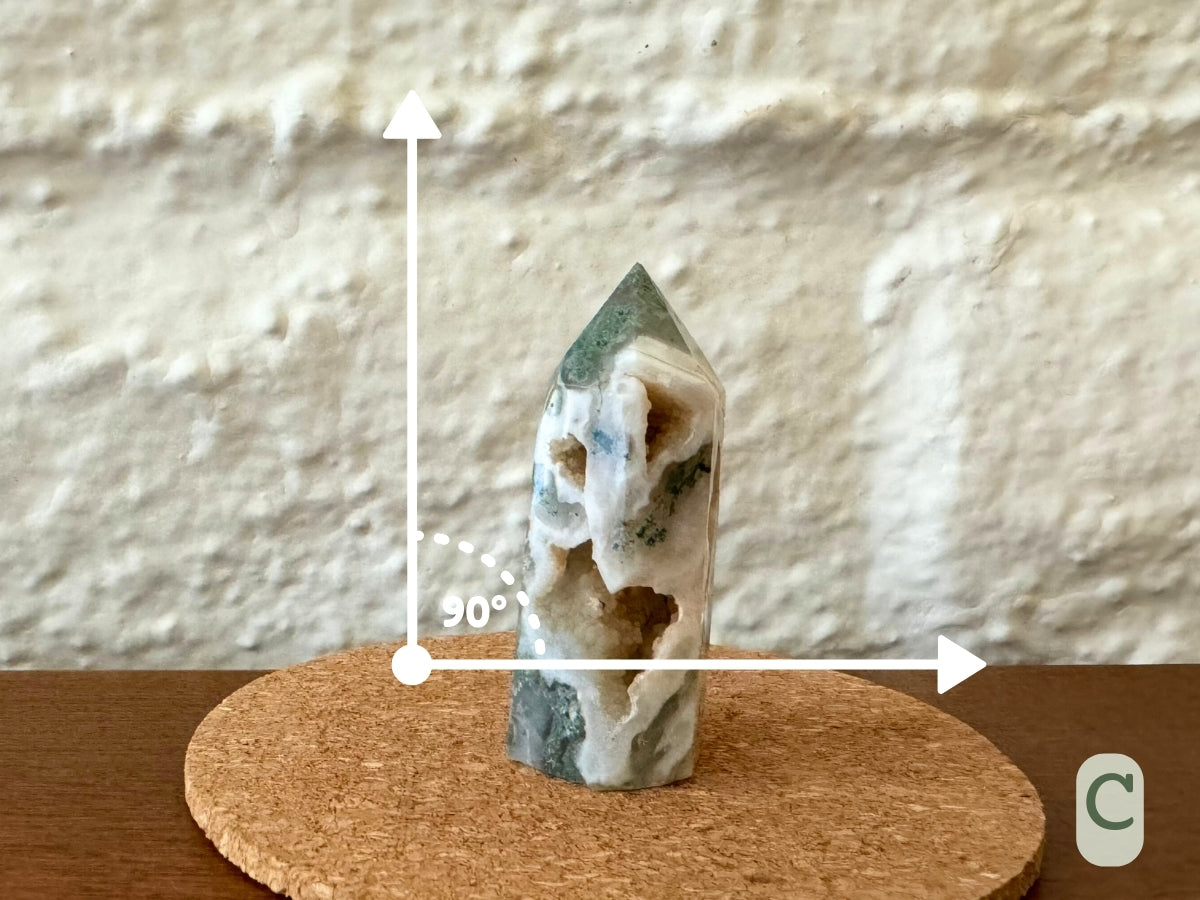 Option C, the tower on a flat surface with a right angle showing it has a bit of a lean