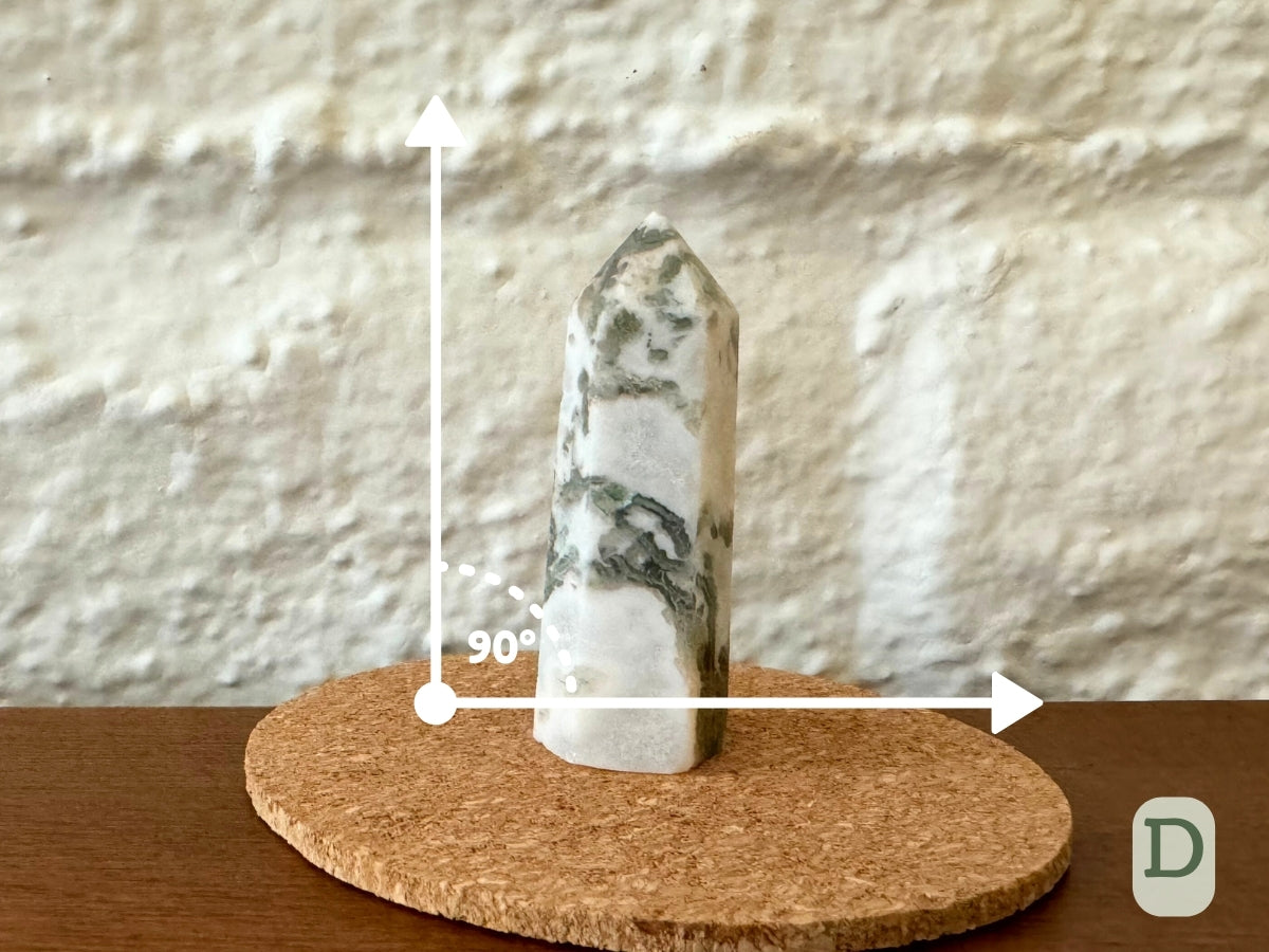 Option D, the tower on a flat surface with a right angle showing it has a decent lean