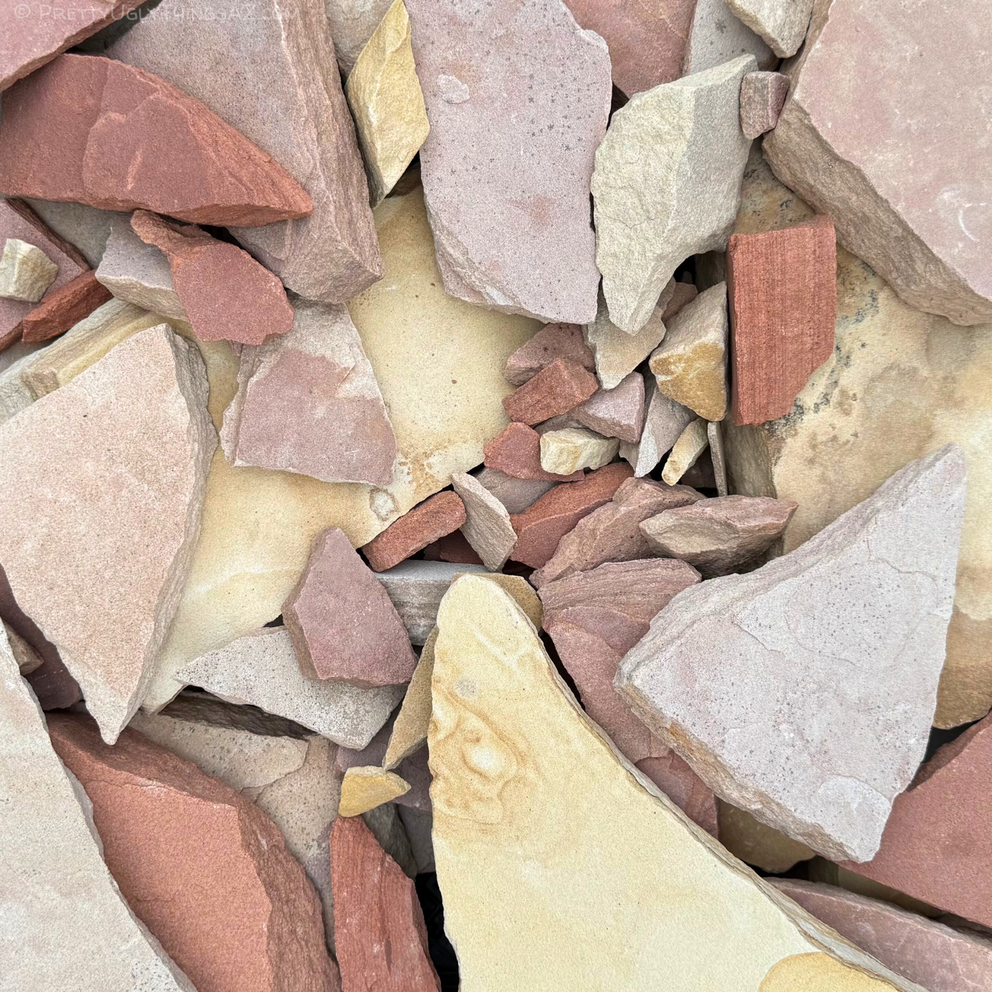 Arizona sandstone terrarium decor, bulk 18lb mixed colors