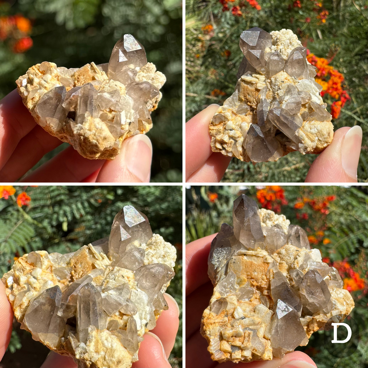 Microcline feldspar with smoky quartz