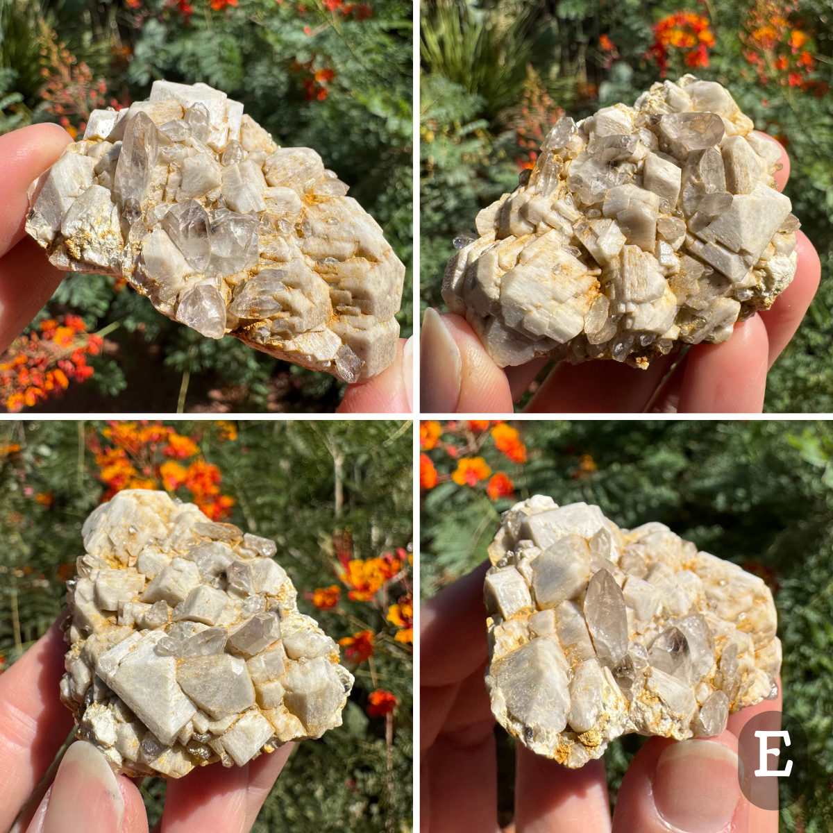 Microcline feldspar with smoky quartz