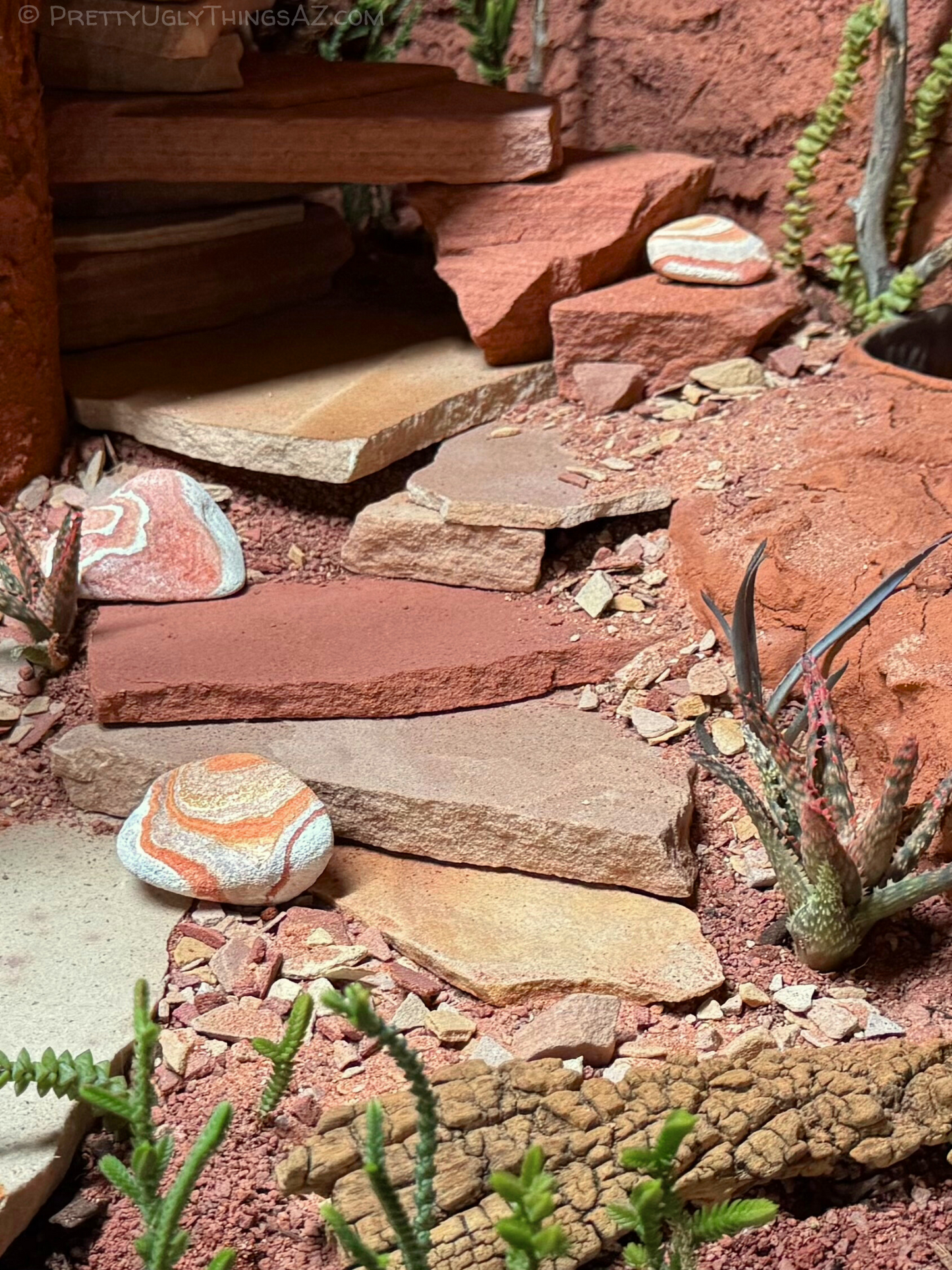 Arizona sandstone terrarium decor, bulk 18lb mixed colors