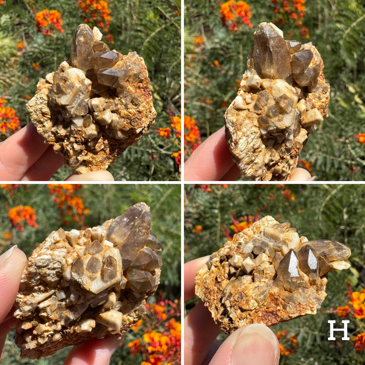 Microcline feldspar with smoky quartz