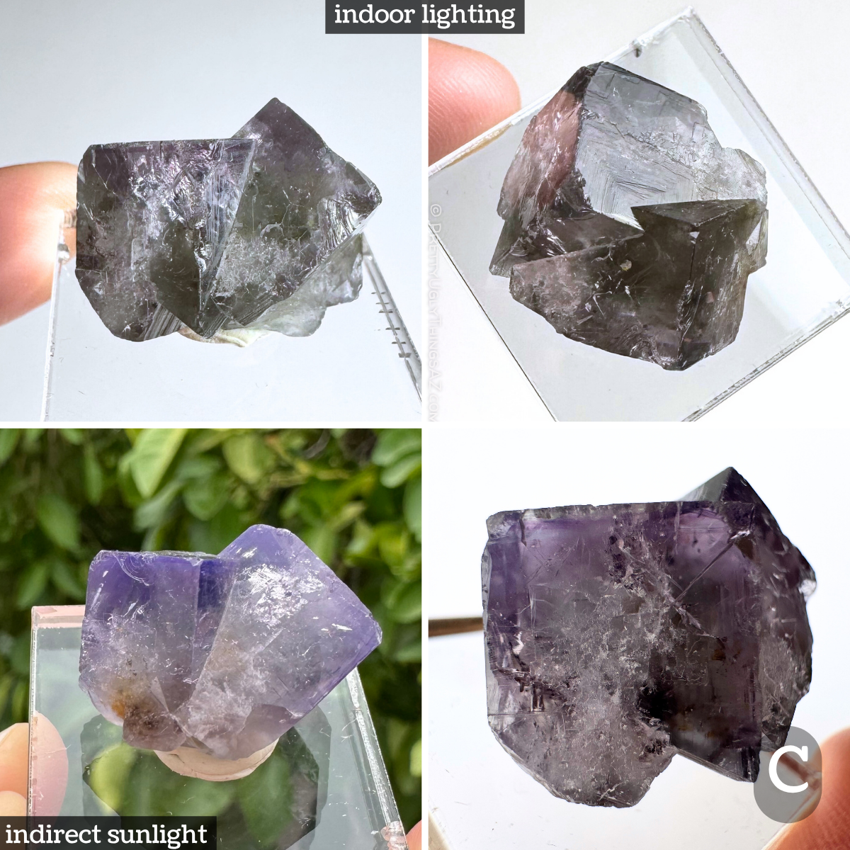 'Purple Rain' Weardale fluorite twins