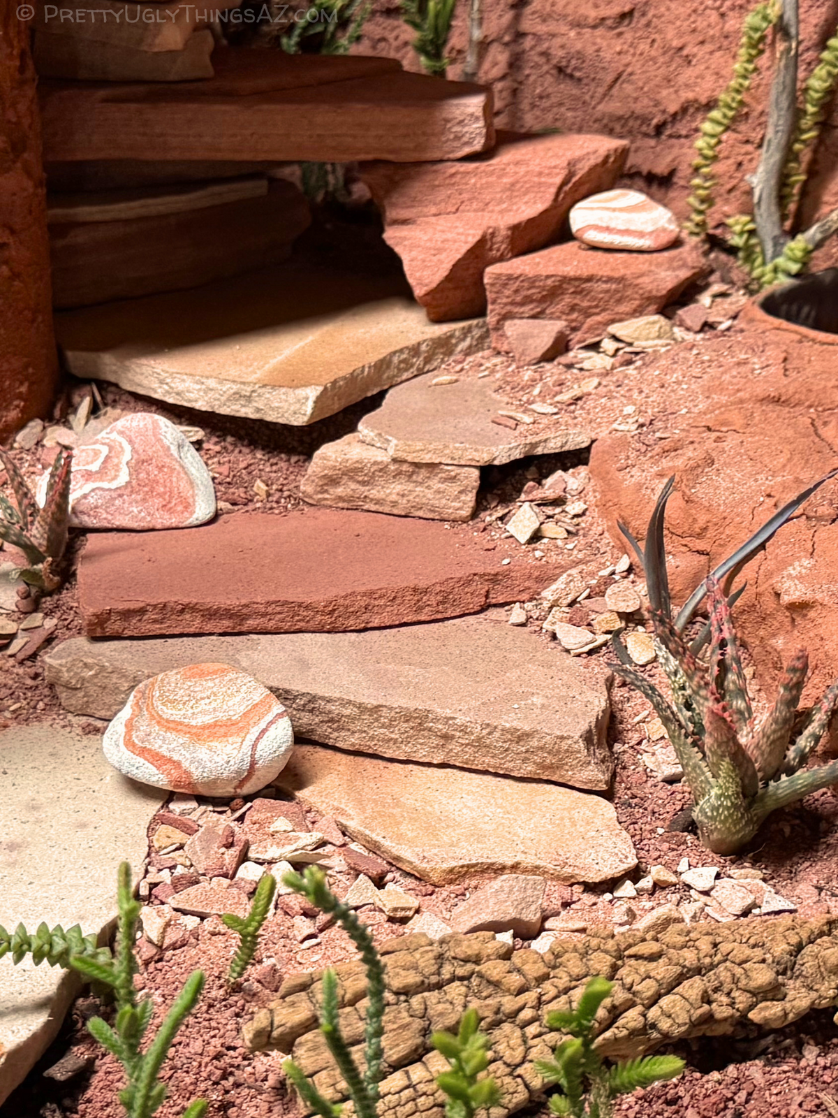 Arizona sandstone terrarium decor, bulk 18lb mixed colors