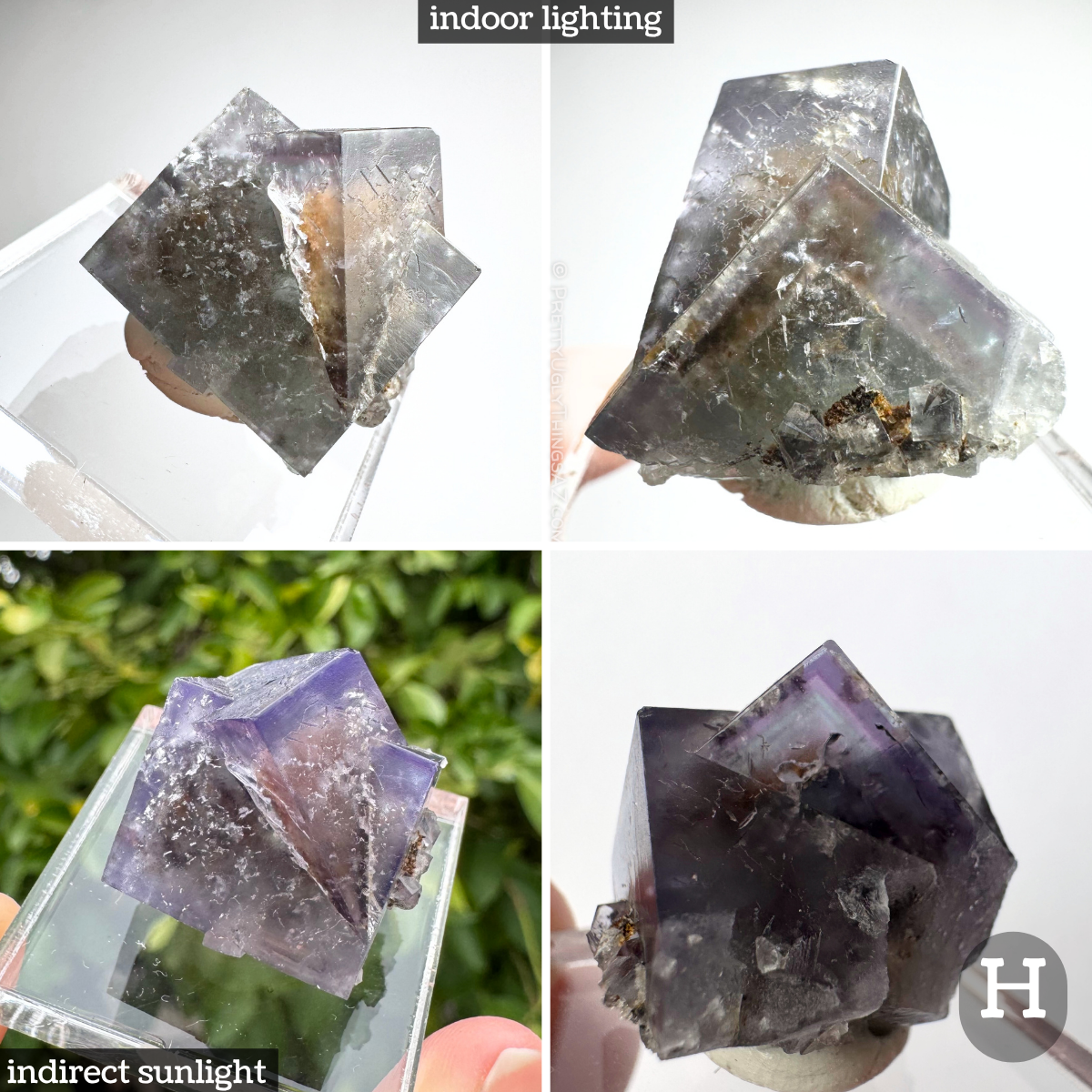 'Purple Rain' Weardale fluorite twins