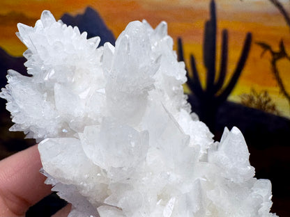 Aragonite stalactite "cave calcite," Santa Eulalia (medium)