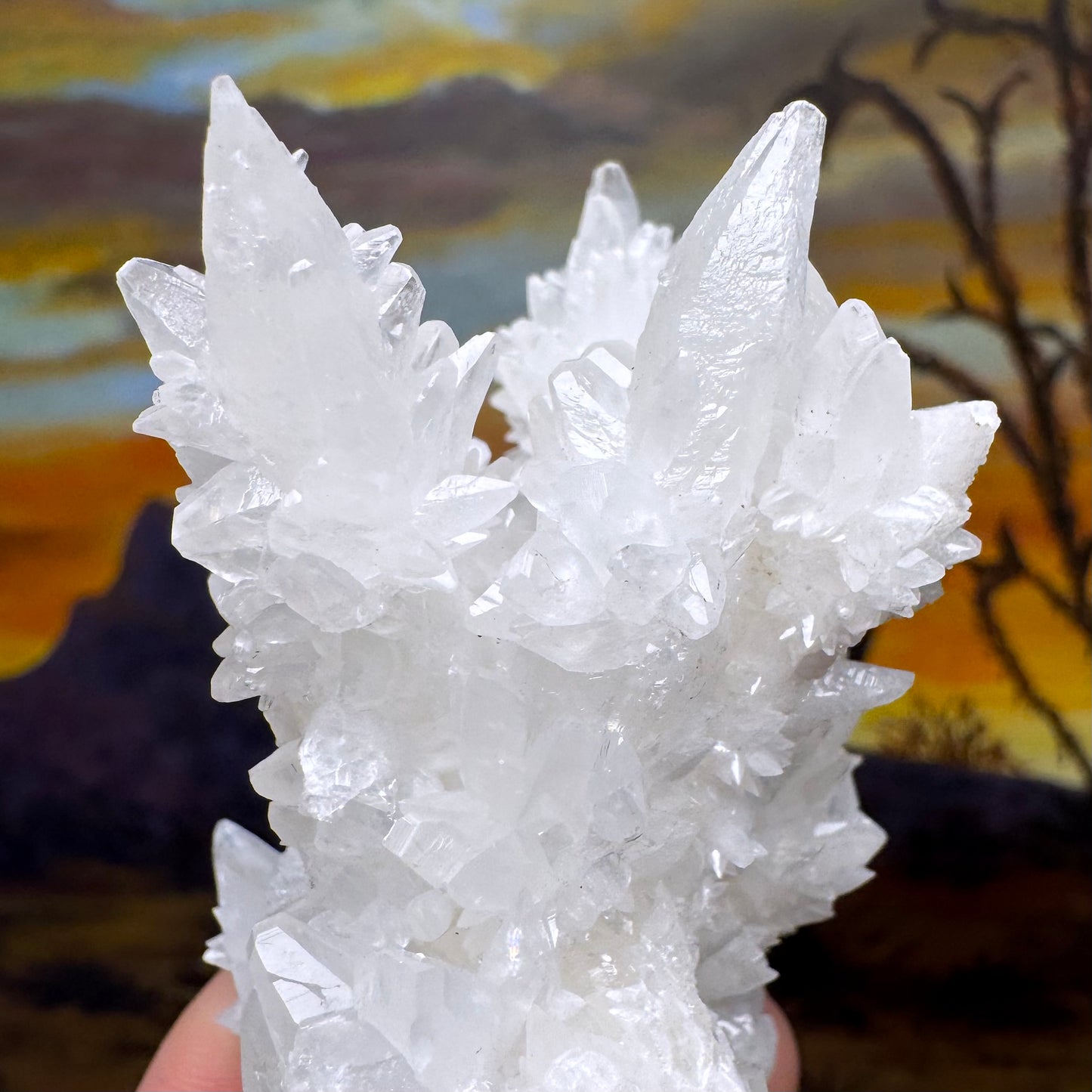 Aragonite stalactite "cave calcite," Santa Eulalia (medium)