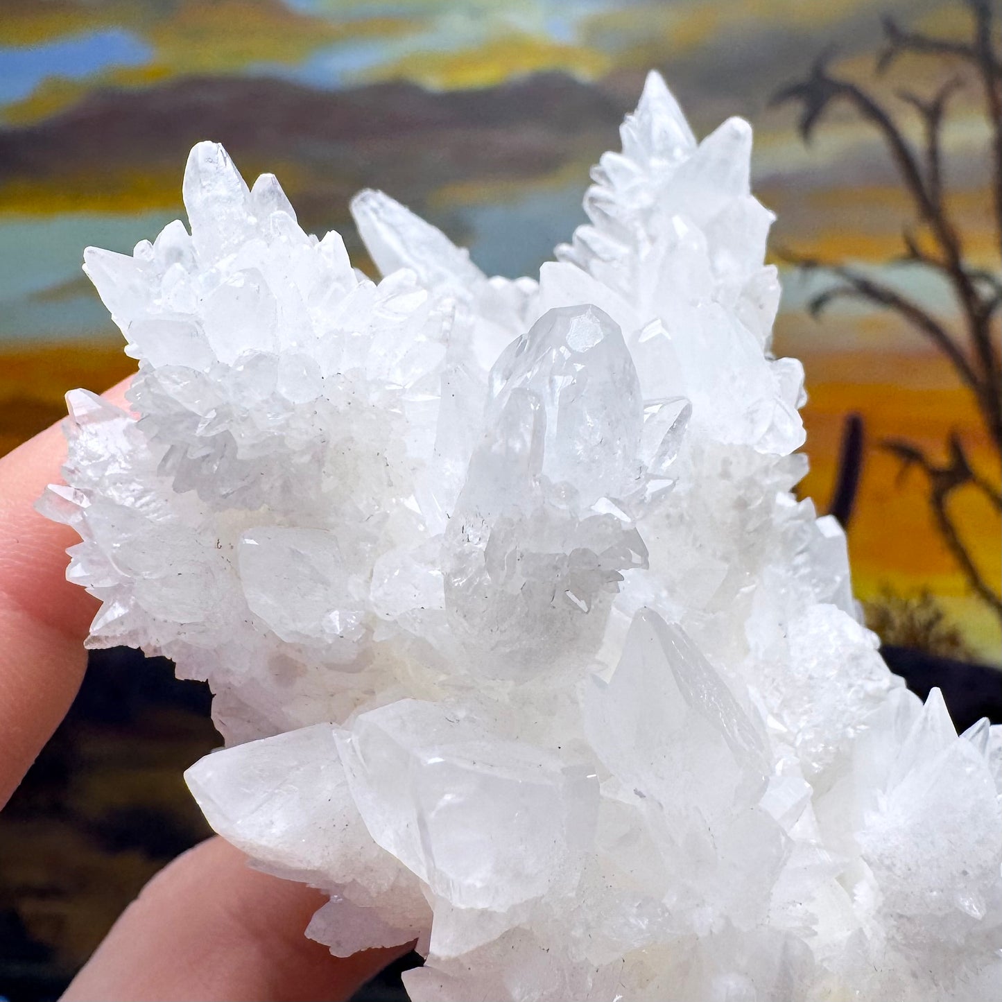 Aragonite stalactite "cave calcite," Santa Eulalia (medium)