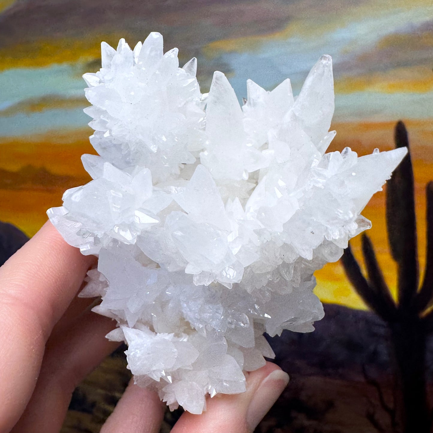 Aragonite stalactite "cave calcite," Santa Eulalia (medium)