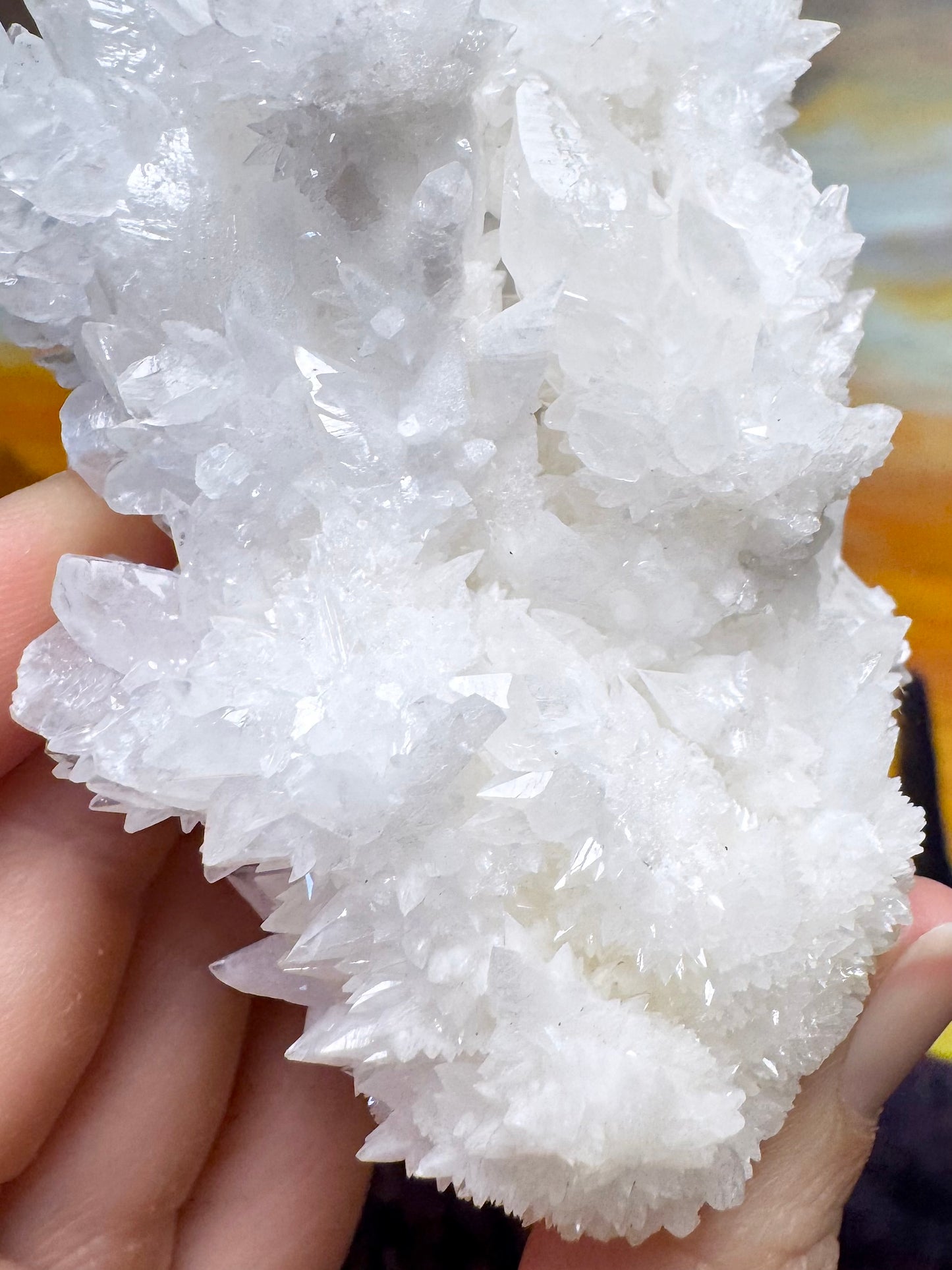 Aragonite stalactite "cave calcite," Santa Eulalia (medium)
