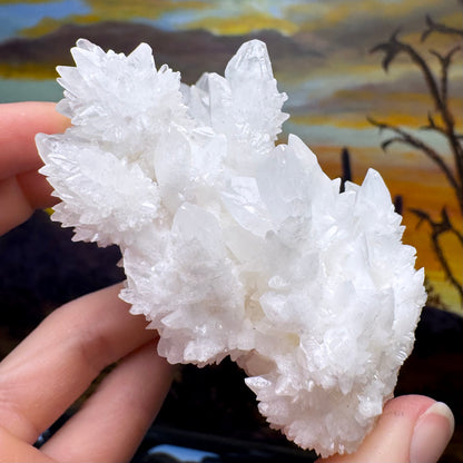 Aragonite stalactite "cave calcite," Santa Eulalia (medium)