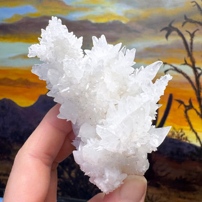 Aragonite stalactite "cave calcite," Santa Eulalia (medium)