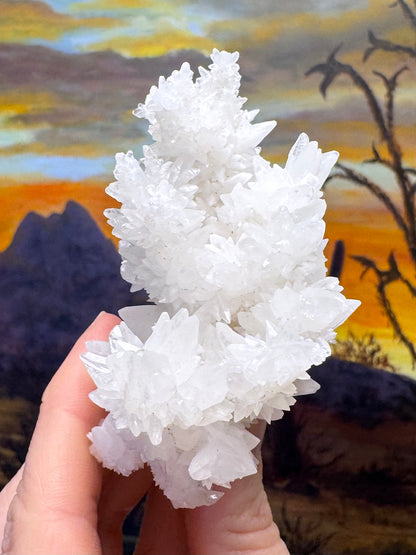 Aragonite stalactite "cave calcite," Santa Eulalia (medium)