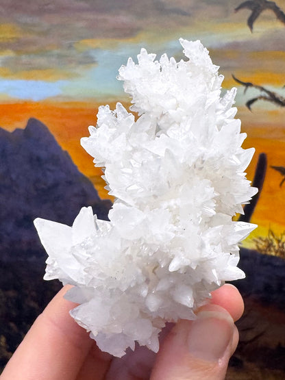 Aragonite stalactite "cave calcite," Santa Eulalia (medium)