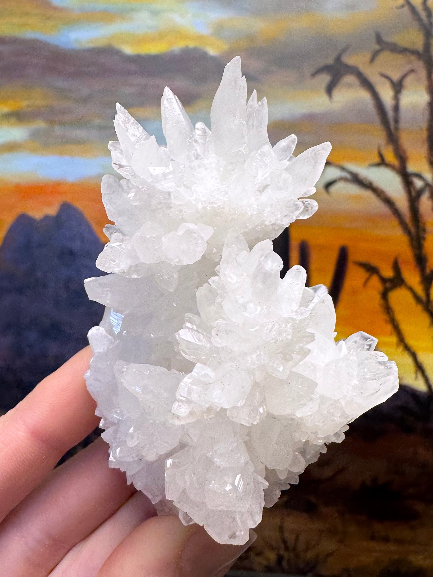 Aragonite stalactite "cave calcite," Santa Eulalia (medium)