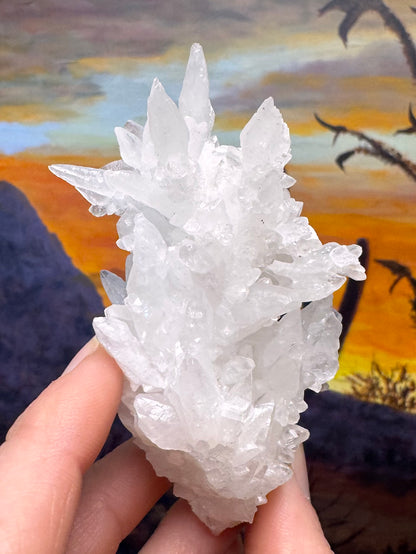 Aragonite stalactite "cave calcite," Santa Eulalia (medium)