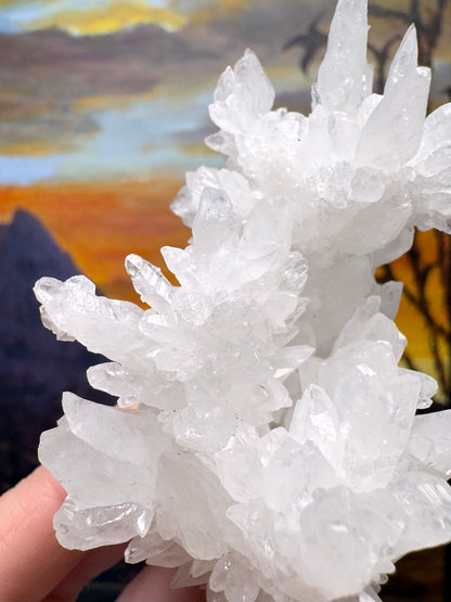 Aragonite stalactite "cave calcite," Santa Eulalia (medium)