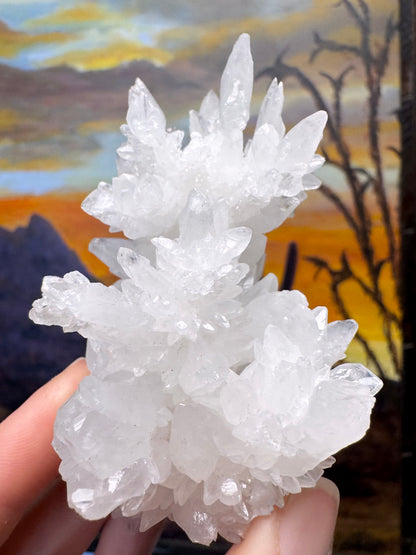 Aragonite stalactite "cave calcite," Santa Eulalia (medium)