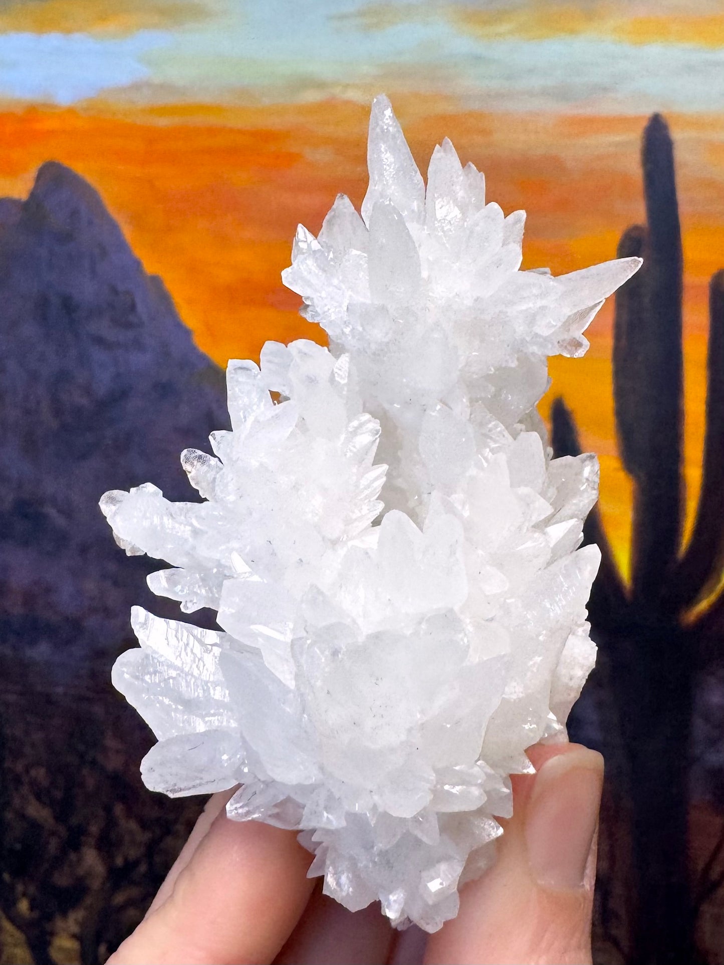 Aragonite stalactite "cave calcite," Santa Eulalia (medium)