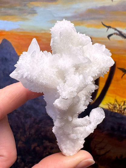 Aragonite stalactite "cave calcite," Santa Eulalia (medium)
