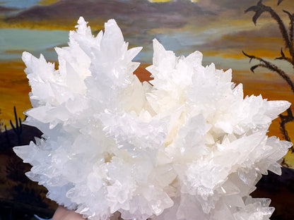 Aragonite stalactite "cave calcite," Santa Eulalia (cabinet piece)