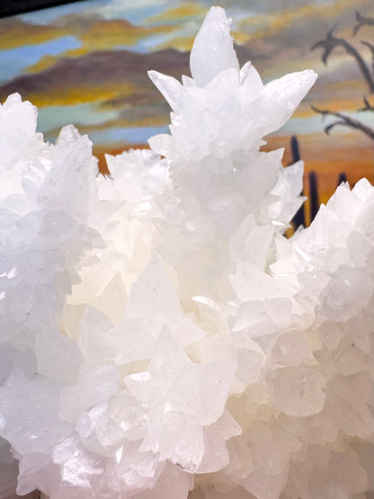 Aragonite stalactite "cave calcite," Santa Eulalia (cabinet piece)