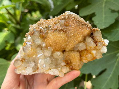 Another angle view of the mineral specimen, quite large in a hand.