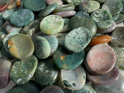 A different pile of agate worry stones