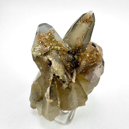 Smoky quartz trio with hyalite