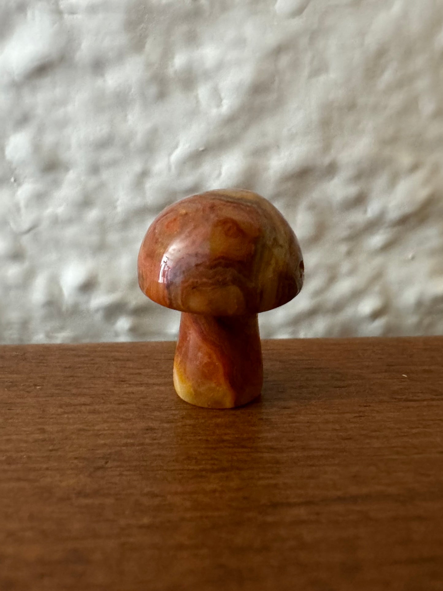 Small mushroom 7, vibrant red and yellow banding