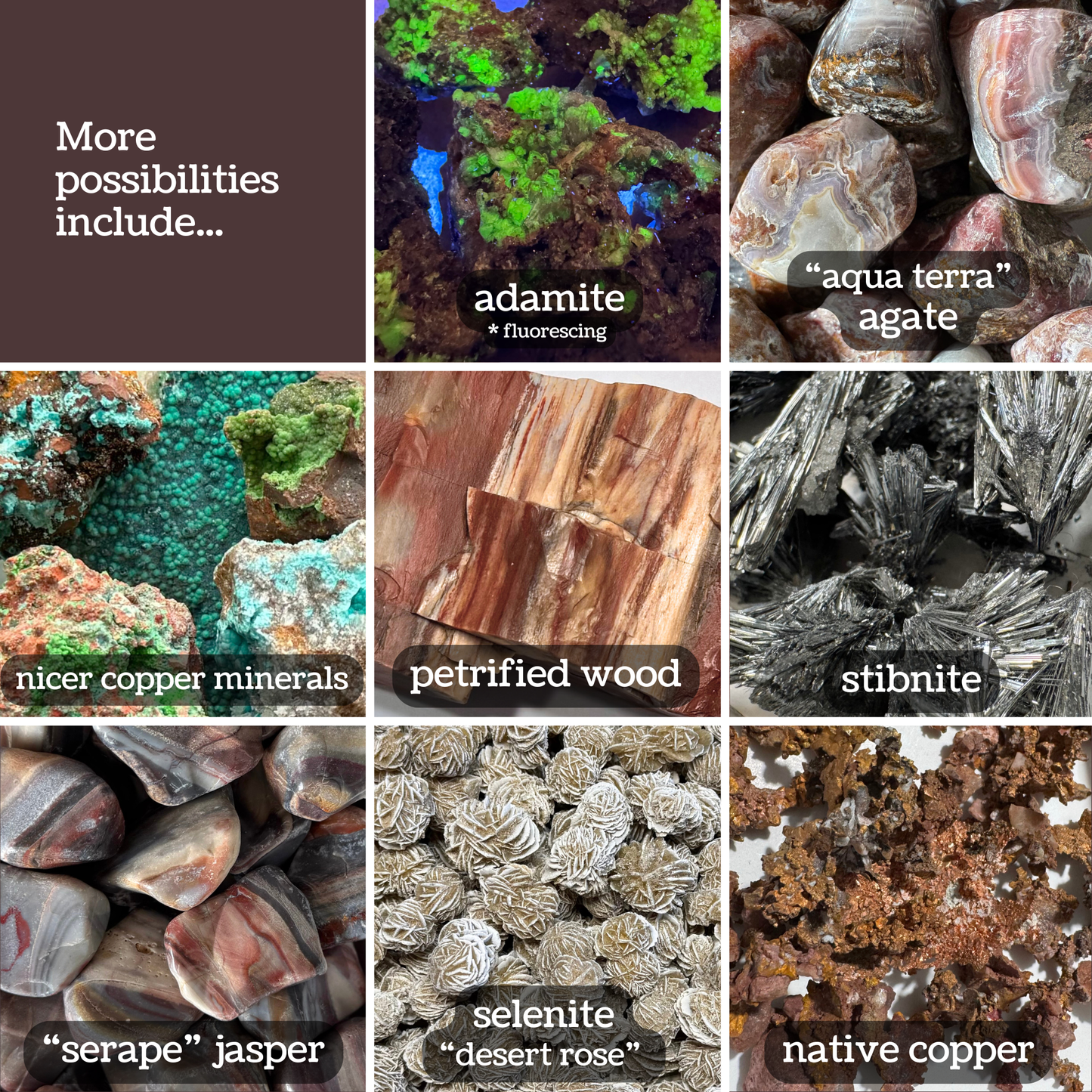 Southwestern minerals mystery box